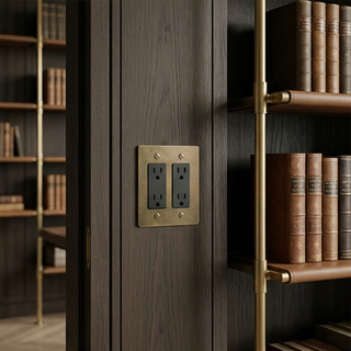 Aged Brass with Patina Duplex Outlet - 2G