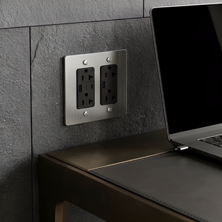 Stainless Steel Duplex Outlet with USB-C & USB-A - 2G