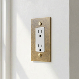 Aged Brass with Patina Duplex Outlet - 1G