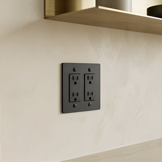 Duplex Outlet Matte Black - 2G