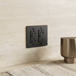 Matte Black Duplex Outlet with USB-C & USB-A - 2G