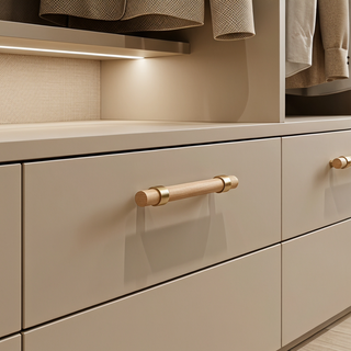 Hartwell Wood & Brass Cabinet Pull