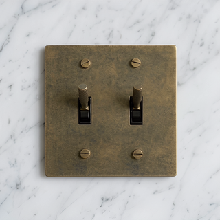 Aged Brass with Patina Toggle Switch - 2G