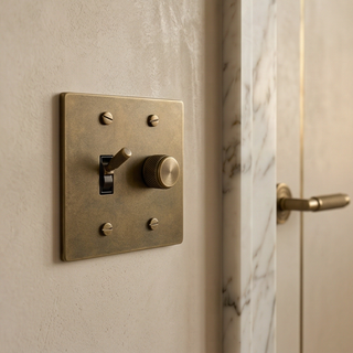 Aged Brass with Patina Toggle Switch + Dimmer - 2G