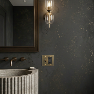 Aged Brass Toggle Switch + Outlet with USB-C & USB-A 2G