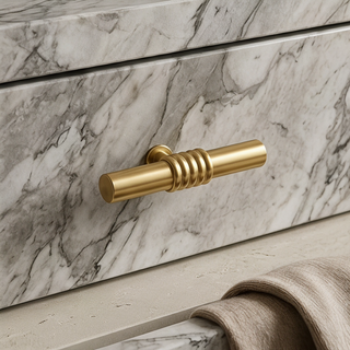 Clarendon Ribbed Collar T-Bar Cabinet Knob