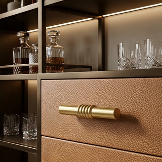Clarendon Ribbed Collar T-Bar Cabinet Knob