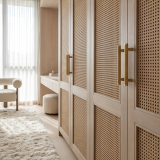 Aure Mercer Pull - Knurled - Satin brass