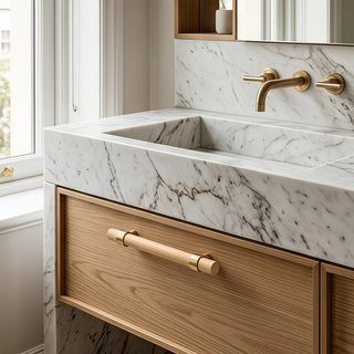 Hartwell Wood & Brass Cabinet Pull