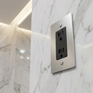 Stainless Steel Duplex Outlet - 1G