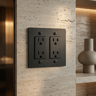 Duplex Outlet Matte Black - 2G