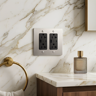 Stainless Steel Duplex Outlet with USB-C & USB-A - 2G