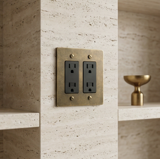 Aged Brass with Patina Duplex Outlet - 2G
