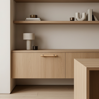 Hartwell Wood & Brass Cabinet Pull
