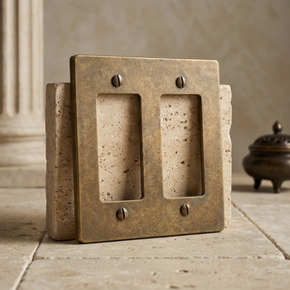Aged Brass with Patina Cover Plate - 2G