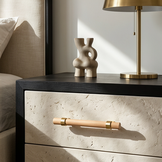 Hartwell Wood & Brass Cabinet Pull