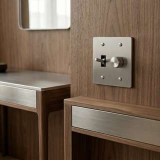 Stainless Steel Toggle Switch + Dimmer - 2G