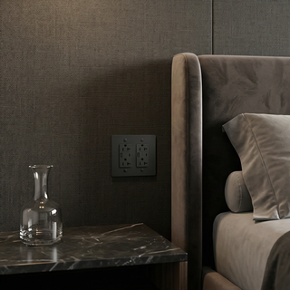 Matte Black Duplex Outlet with USB-C & USB-A - 2G