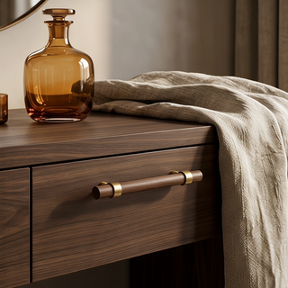 Hartwell Wood & Brass Cabinet Pull