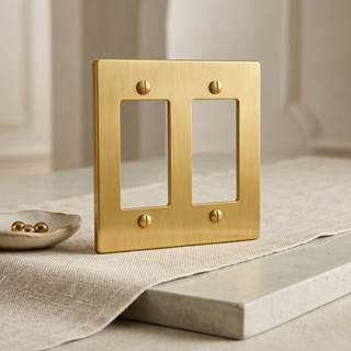 Satin Brass Cover Plate - 2G