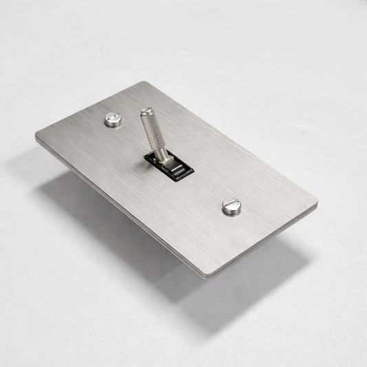 Stainless steel 1-gang toggle switch plate