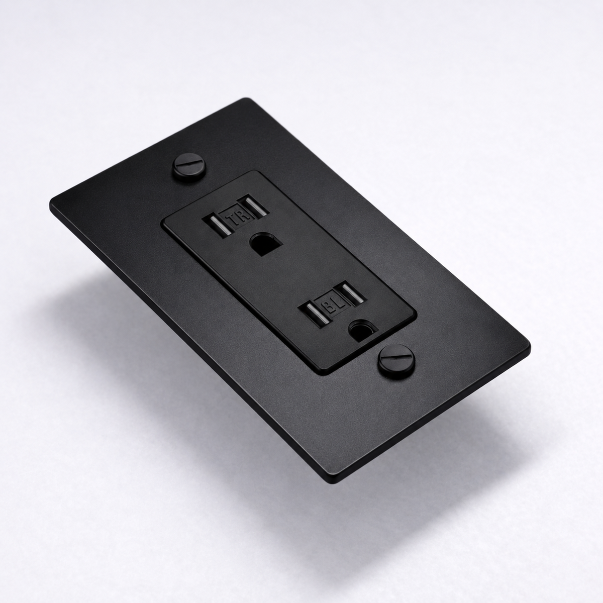 Duplex outlet in Matte Black