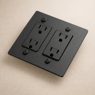 Satin Brass Duplex Outlet