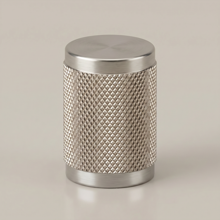 Aure Mercer Knob - Knurled - Stainless Steel
