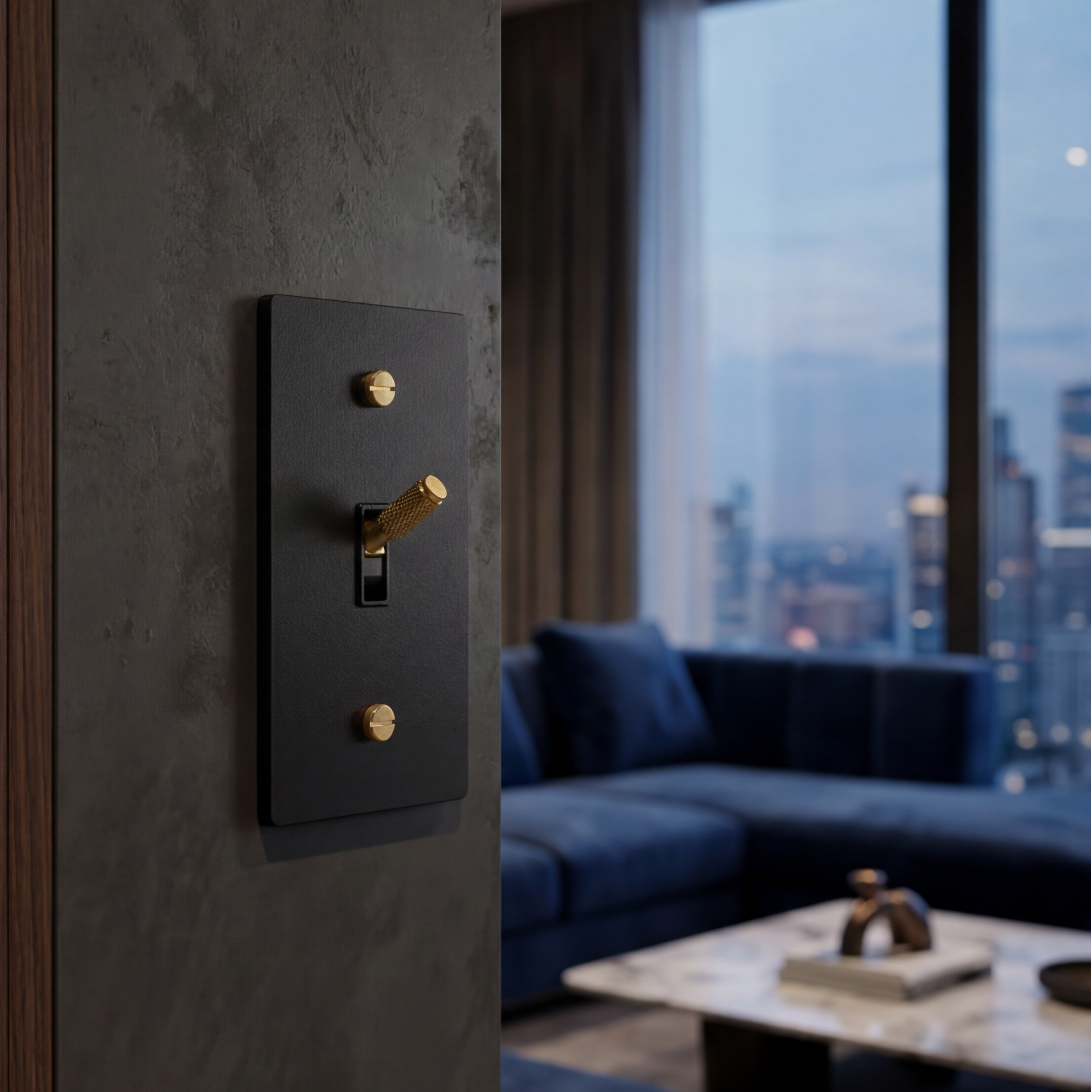 Night Black with Brass finish