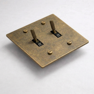 Aged Brass with Patina Toggle Switch - 2G