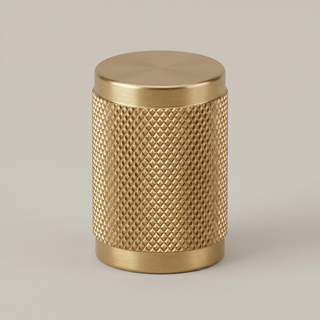 Aure Mercer Knob - Knurled - Satin brass