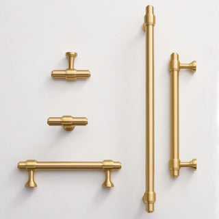 Aure Kensington T-Bar Knob – Aged Brass