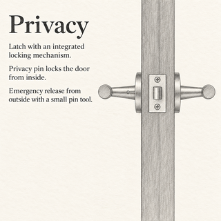 Privacy door handle function schematic