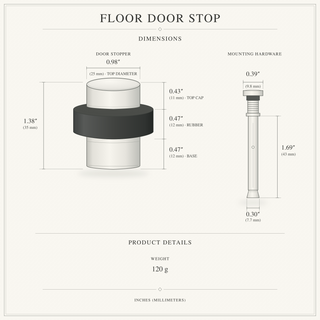 Compact Floor-Mounted Door Stopper